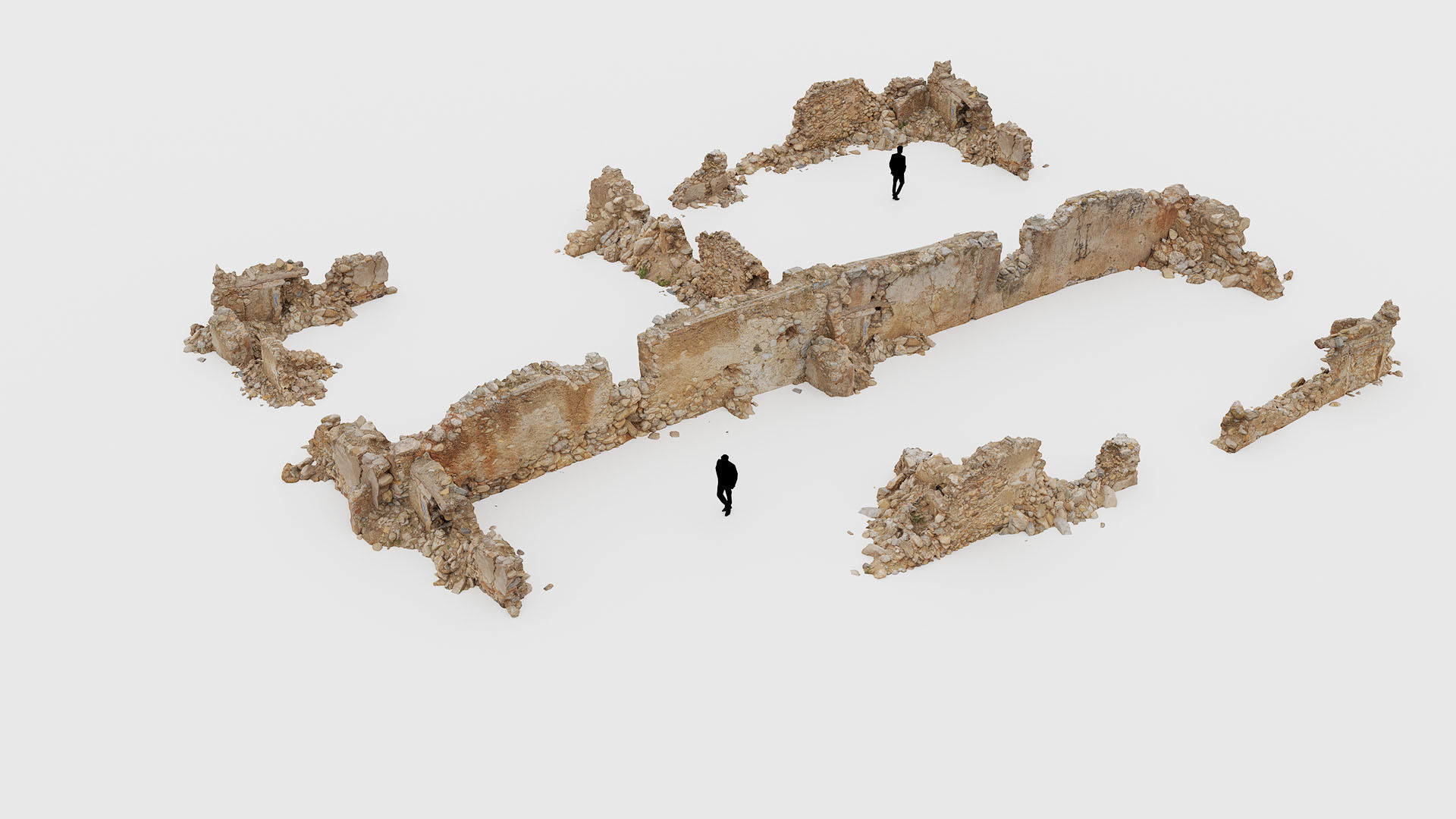 Old House Ruin Pack Low-poly 3D model_8