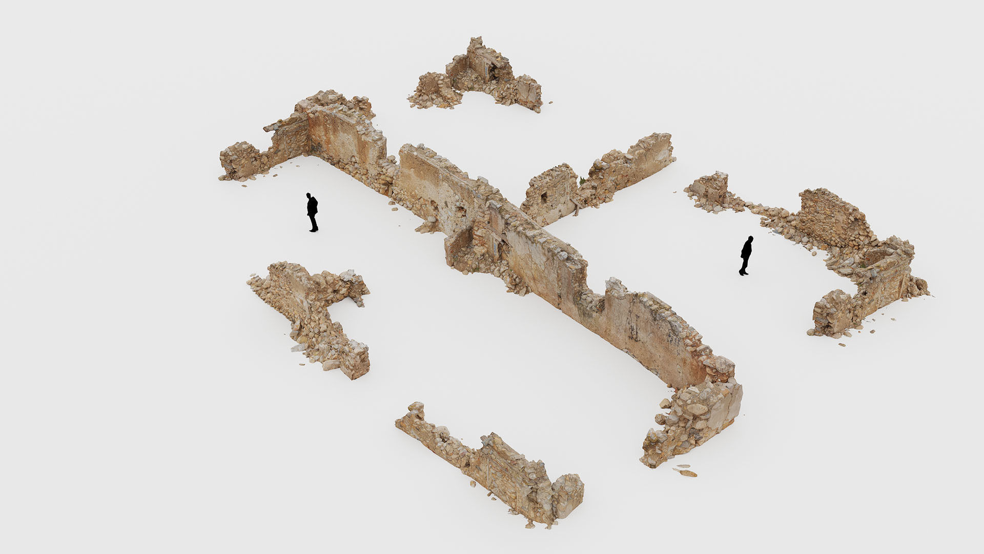 Old House Ruin Pack Low-poly 3D model_16