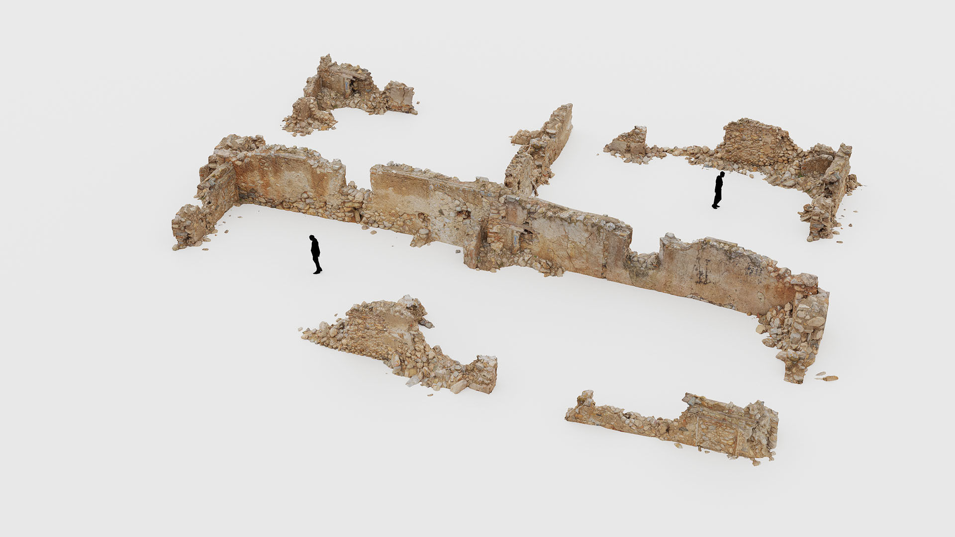 Old House Ruin Pack Low-poly 3D model_11