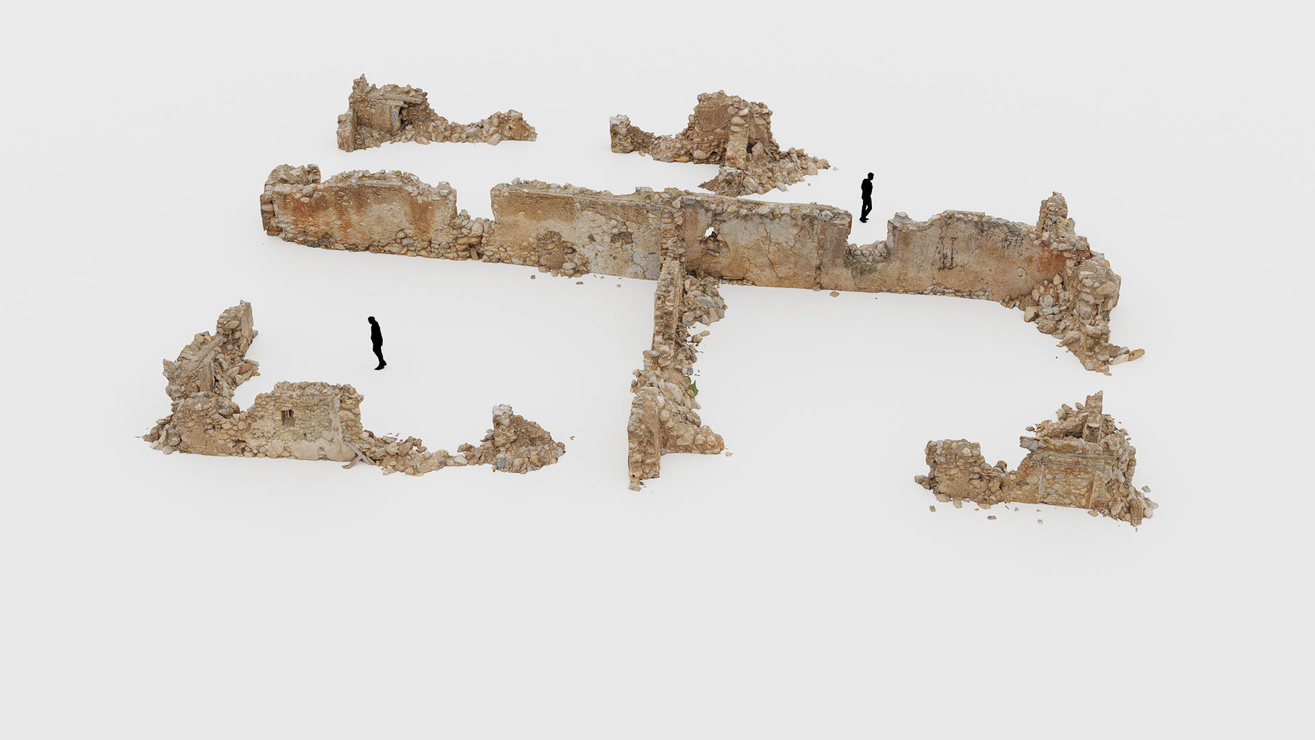 Old House Ruin Pack Low-poly 3D model_17