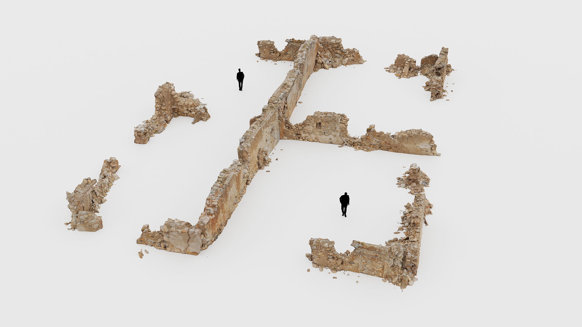 Old House Ruin Pack Low-poly 3D model_5