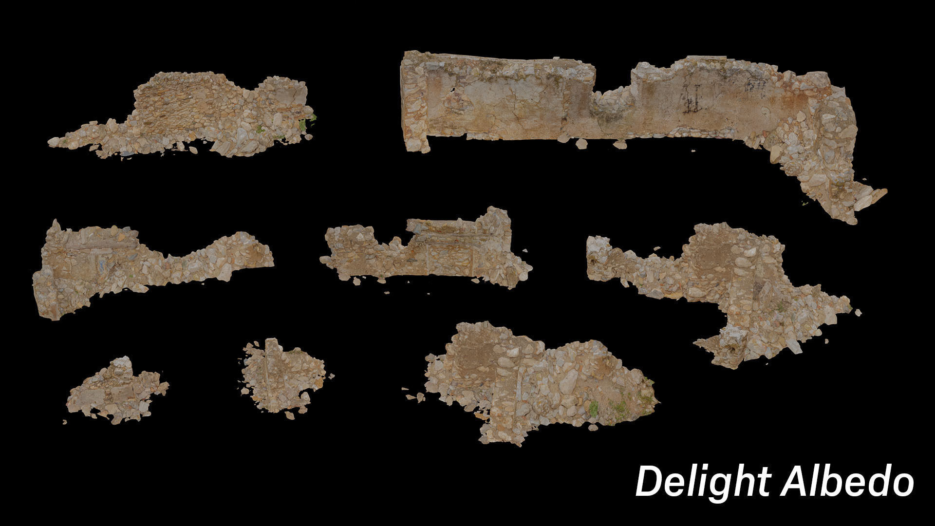 Old House Ruin Pack Low-poly 3D model_2