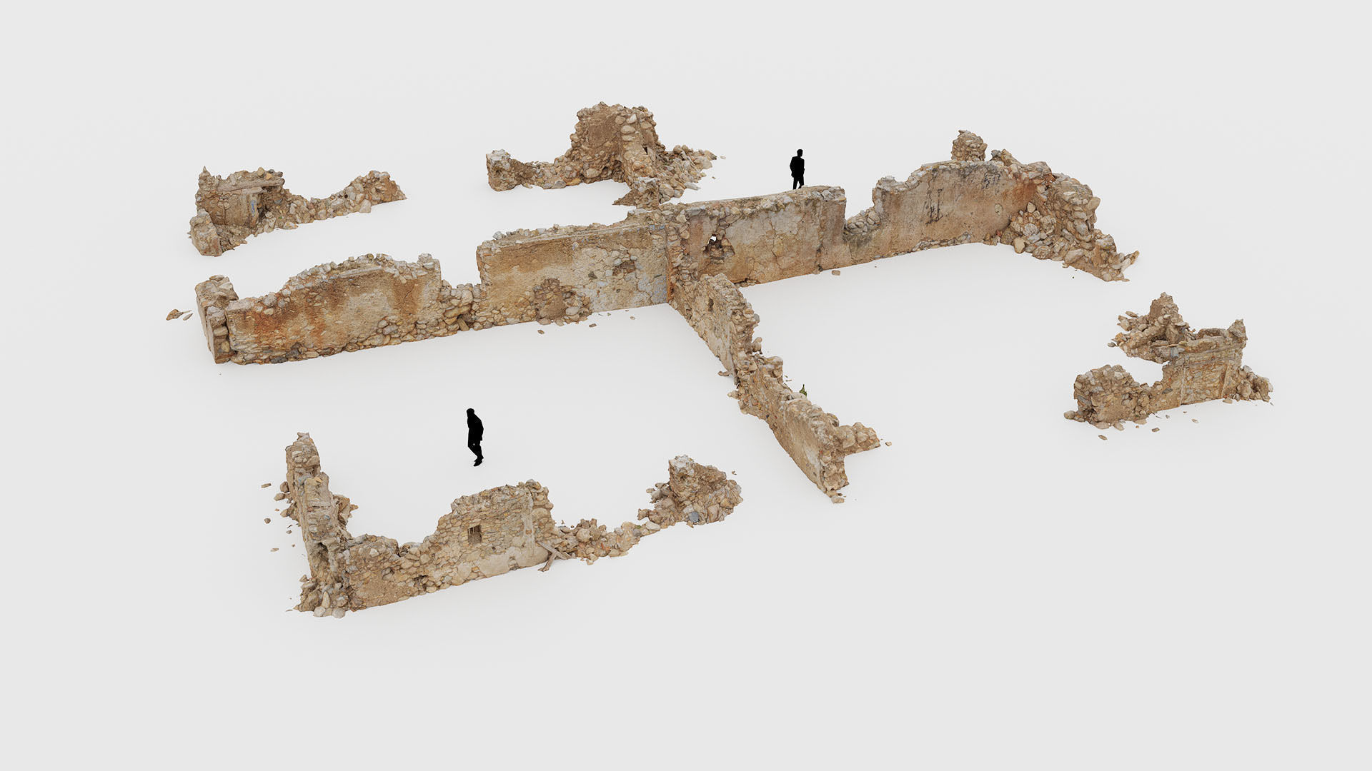 Old House Ruin Pack Low-poly 3D model_14