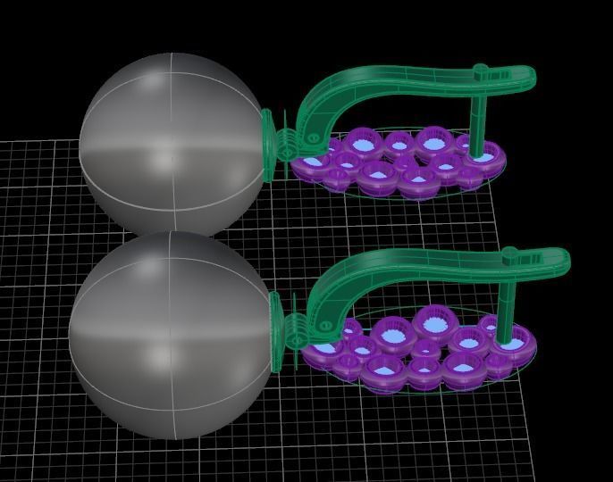 Earrings with pearls 3D print model_7