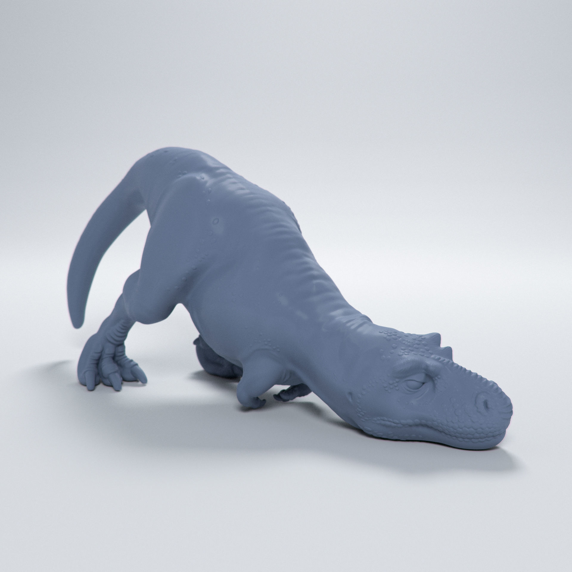 Tyrannosaurus Rex lazy cute dino - pre-supported 3D print model_1