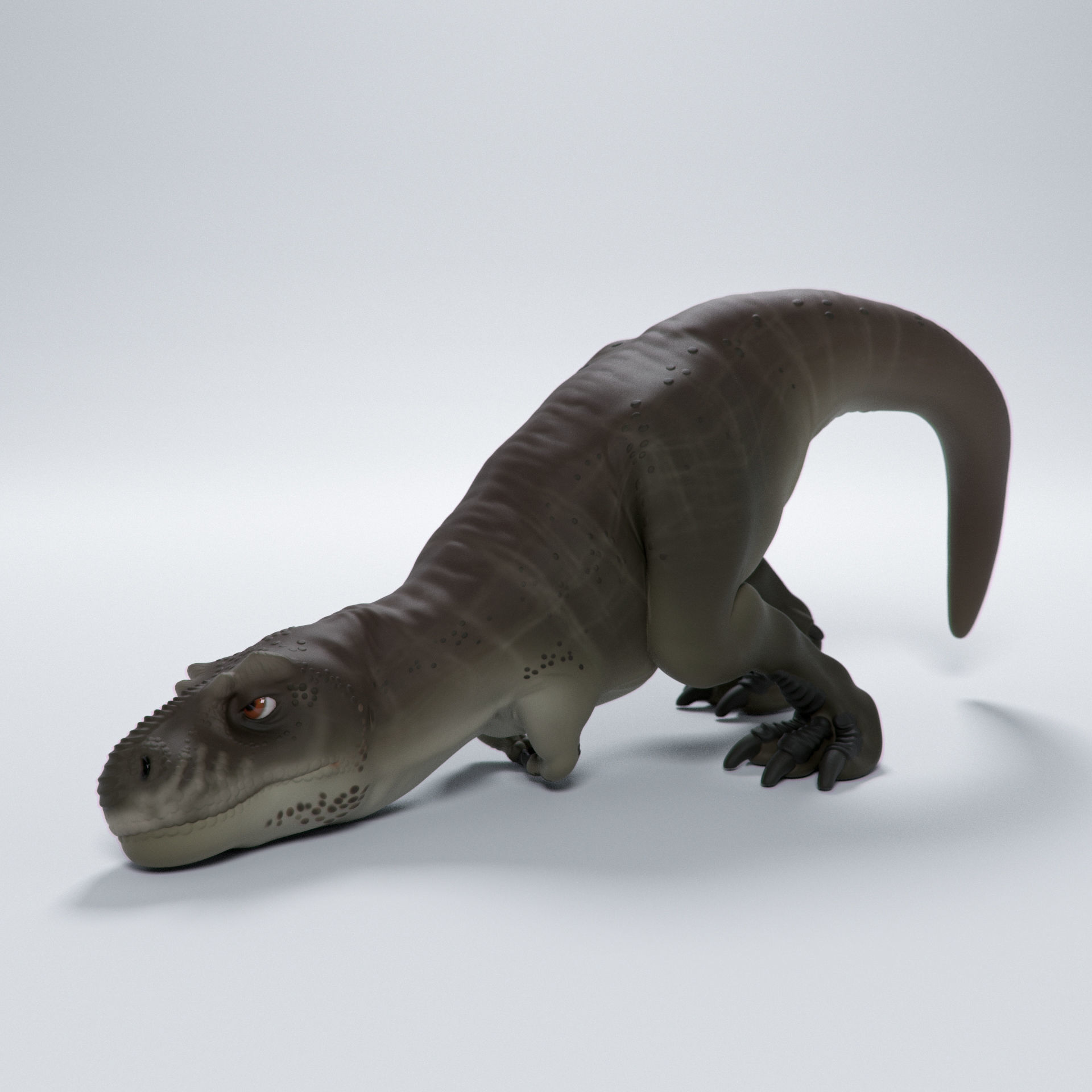 Tyrannosaurus Rex lazy cute dino - pre-supported 3D print model_2