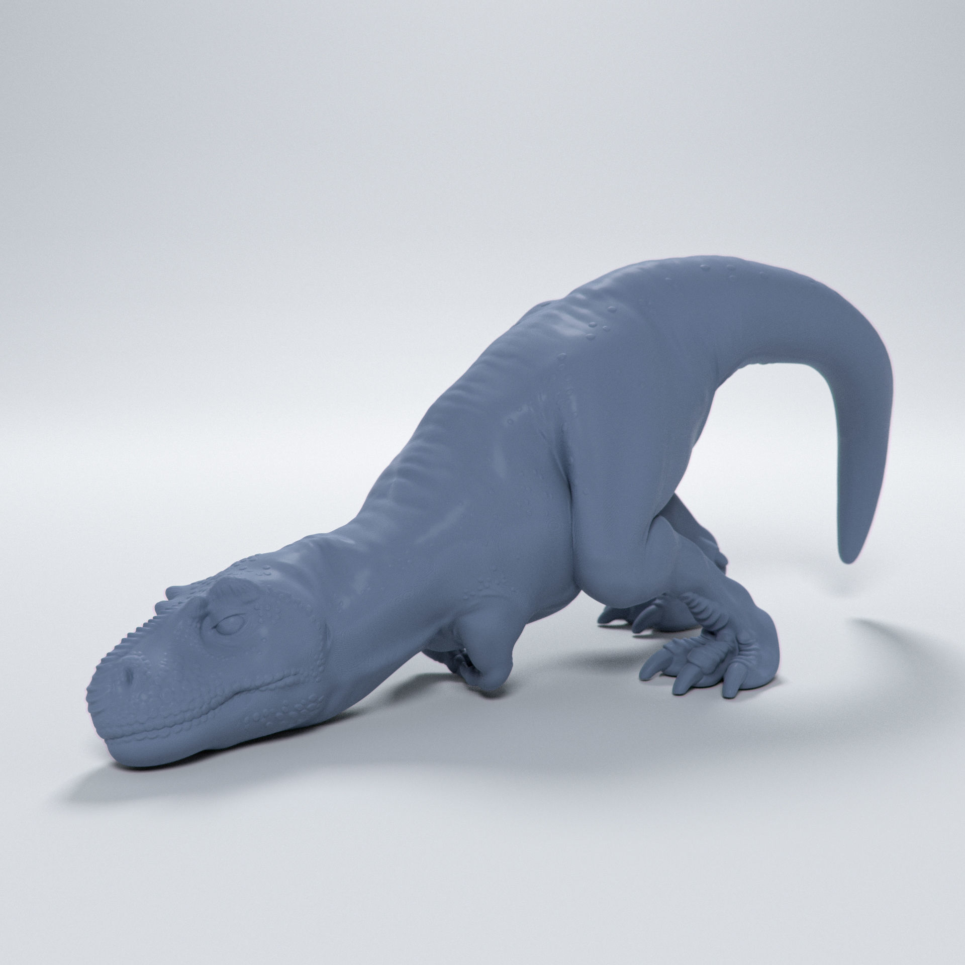 Tyrannosaurus Rex lazy cute dino - pre-supported 3D print model_3
