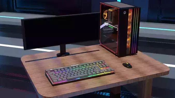 This is a gaming computer 3D model