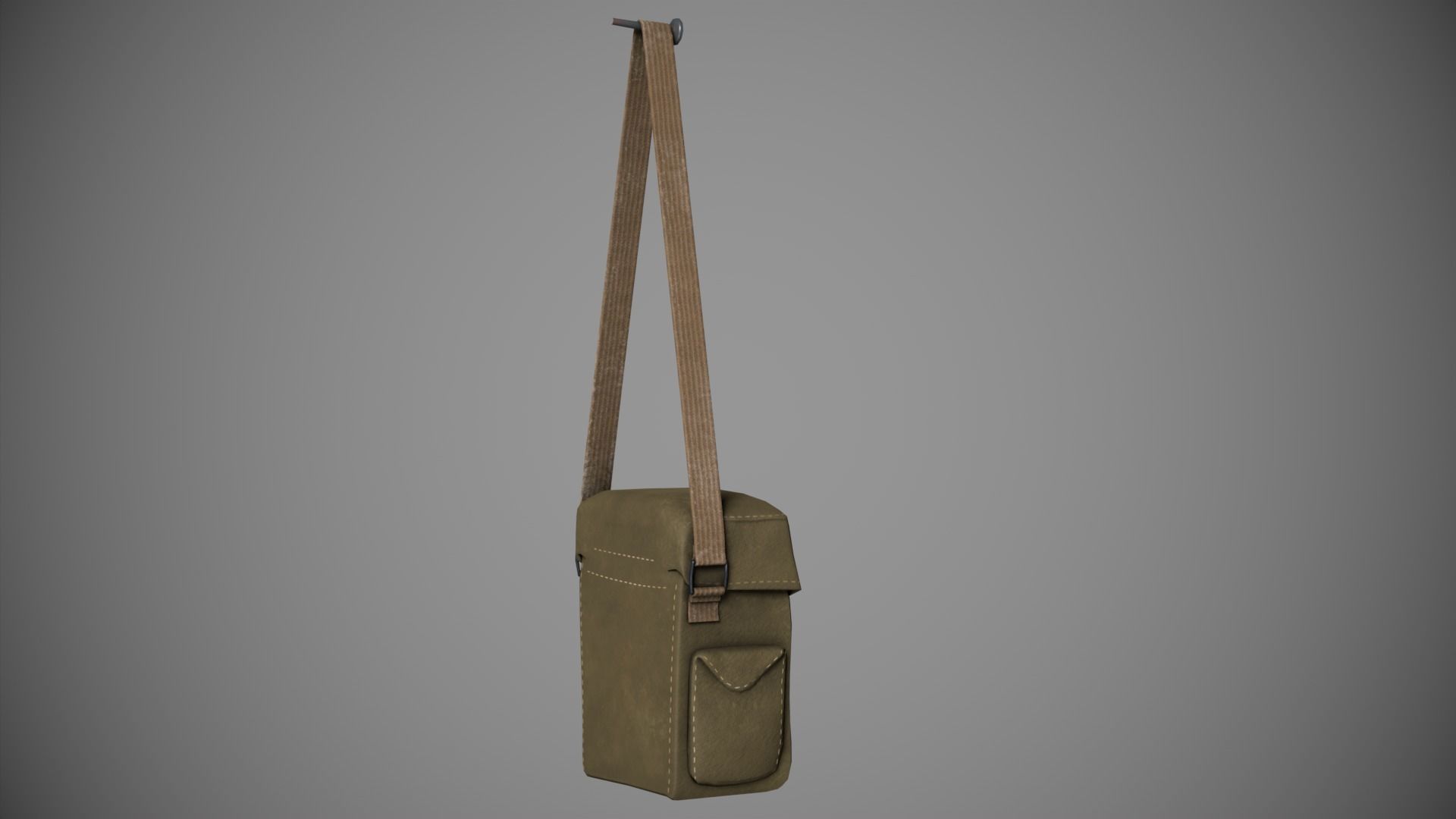 WWII First Aid Kit Low-poly 3D model_2