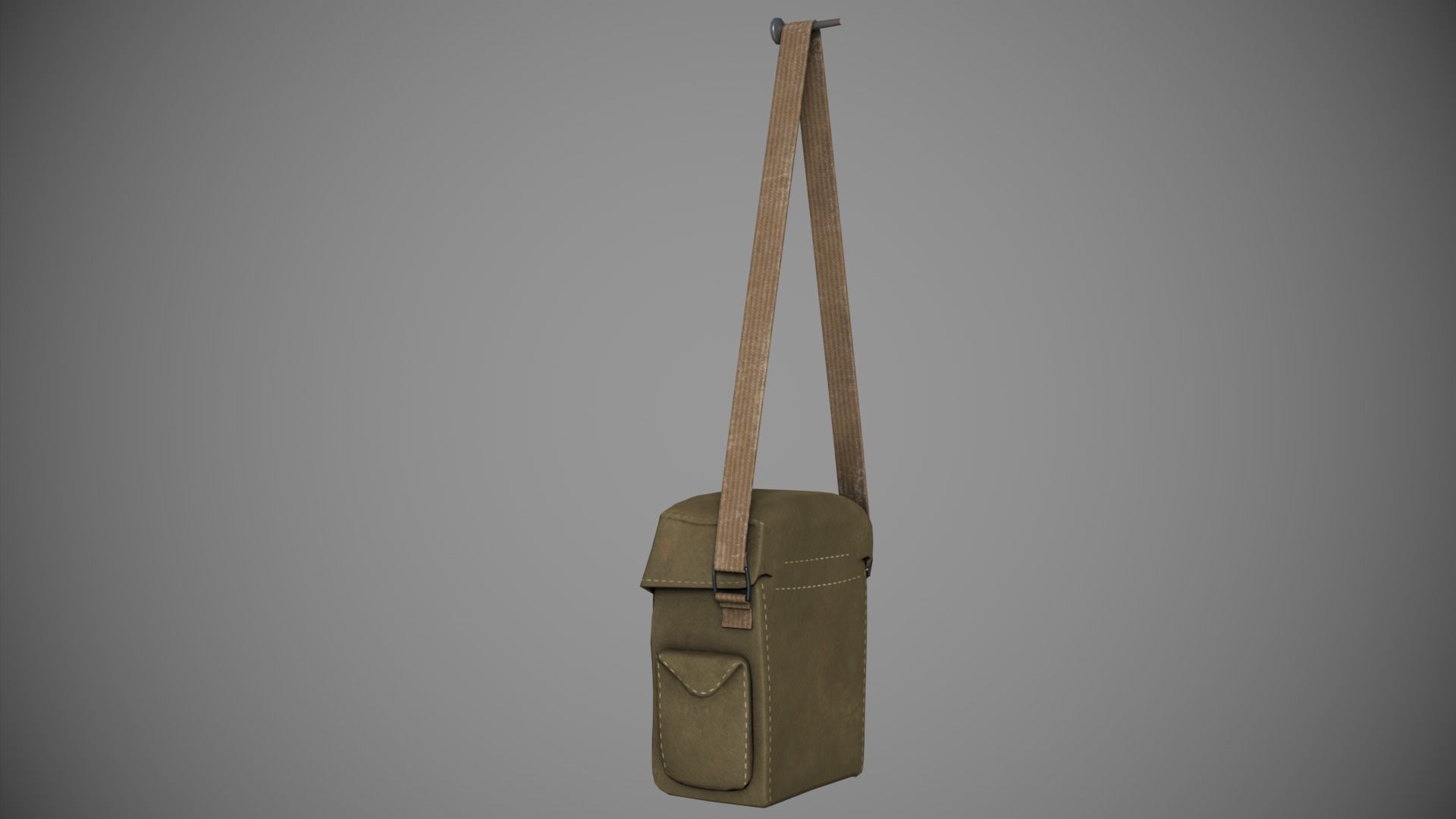 WWII First Aid Kit Low-poly 3D model_3