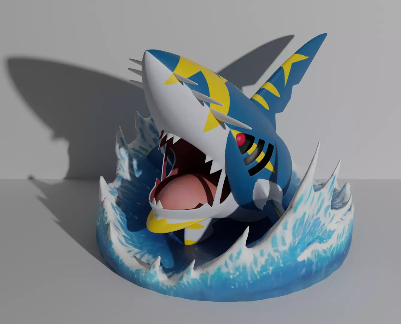Mega Sharpedo pokemon 3D print model 3D print model_0