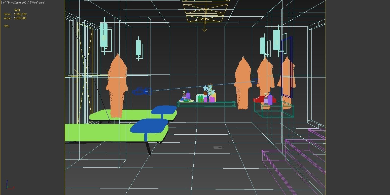 bathroom interior scene 3D model_3