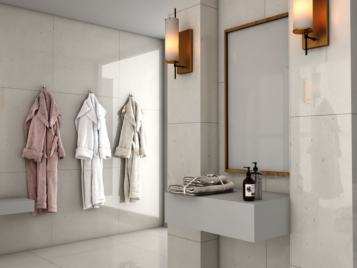 bathroom interior scene 3D model_1