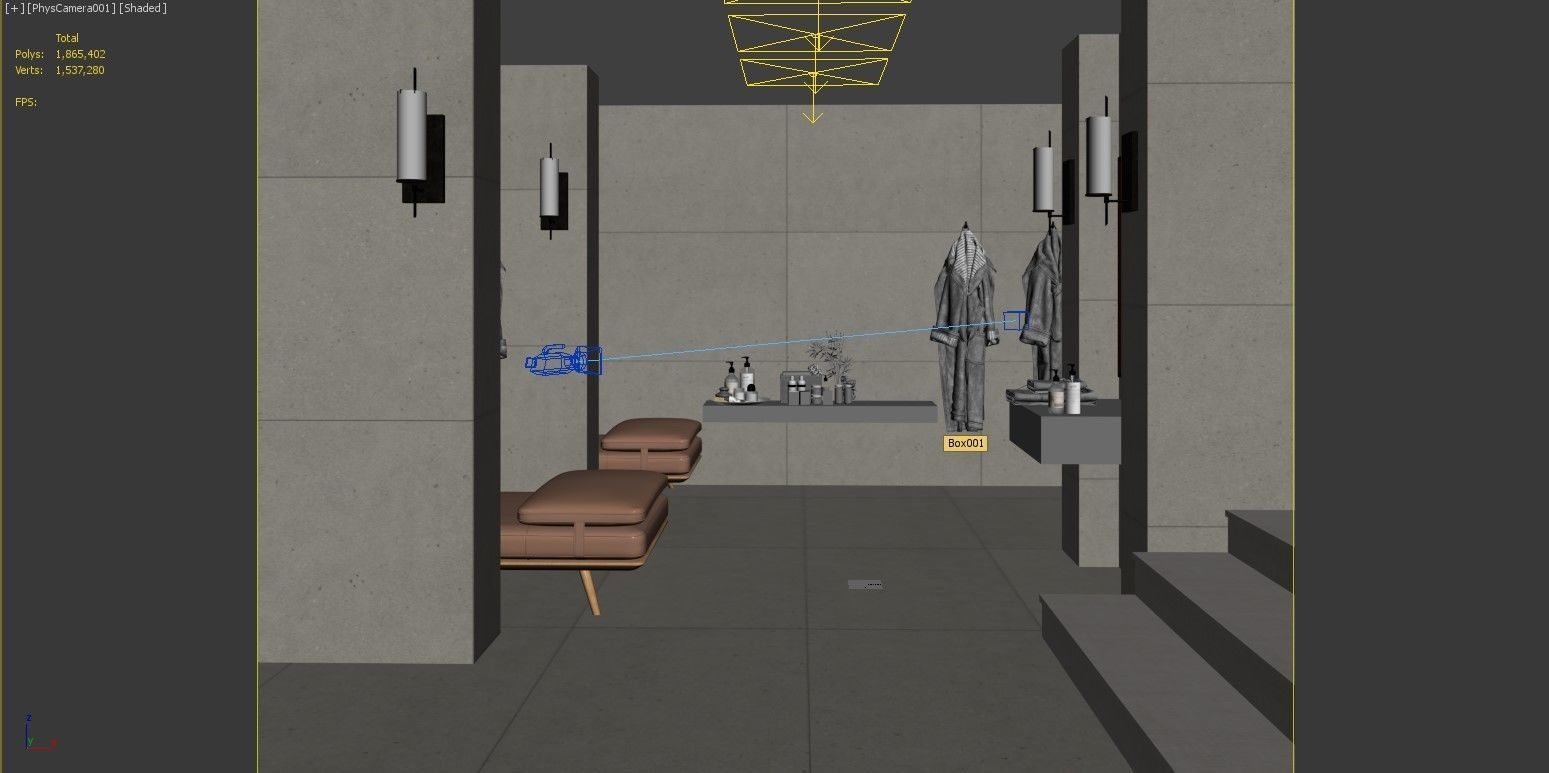 bathroom interior scene 3D model_2