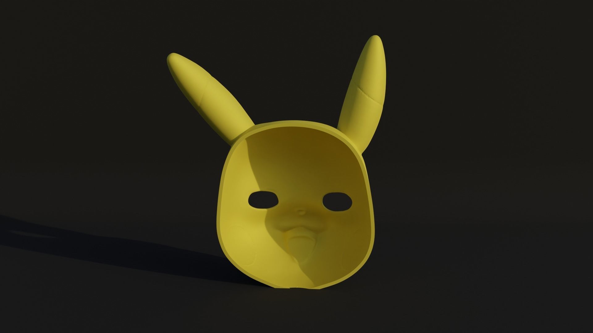 Pikachu Face Mask - Anime Cosplay 3D print model_10