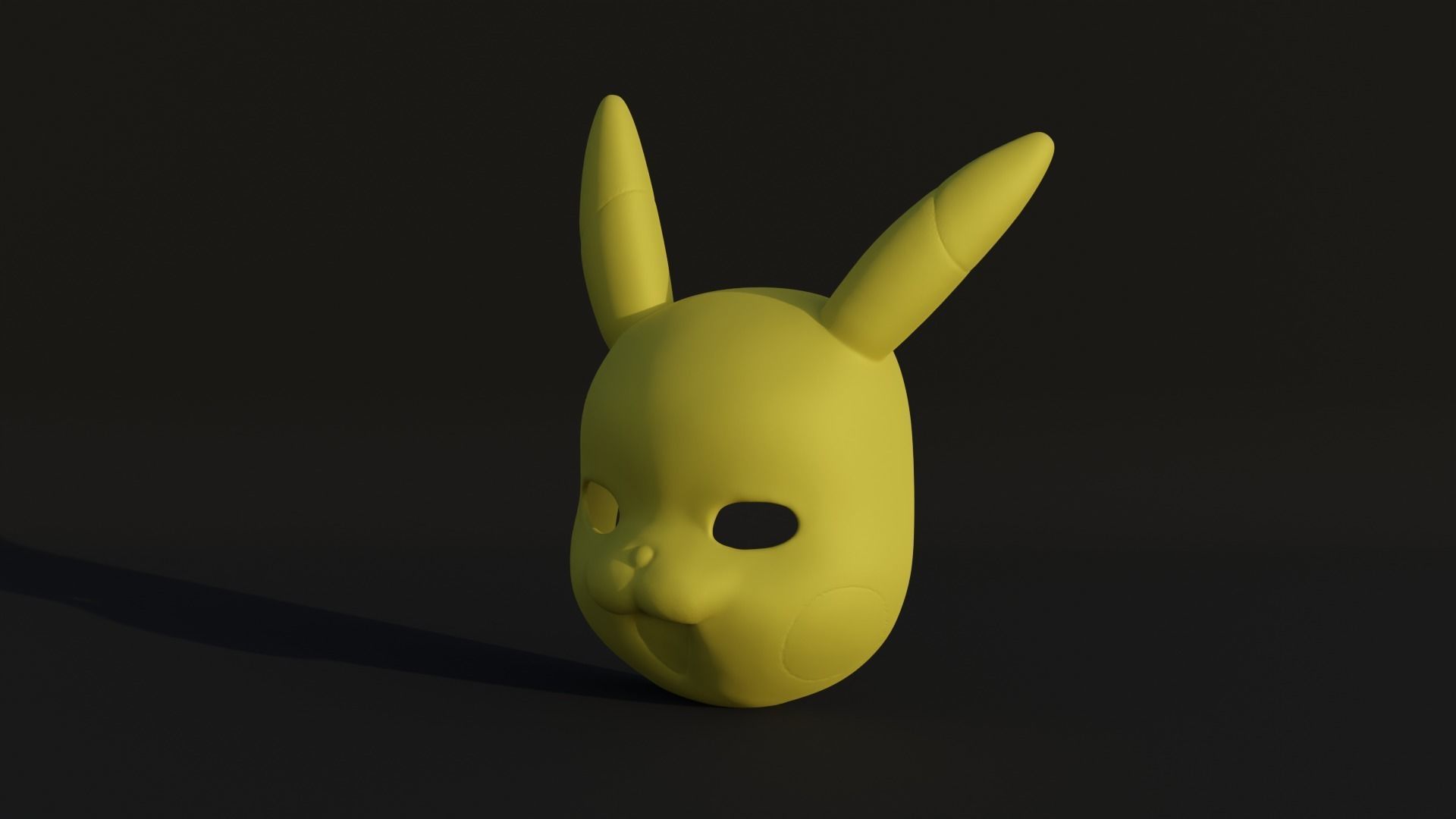 Pikachu Face Mask - Anime Cosplay 3D print model_19