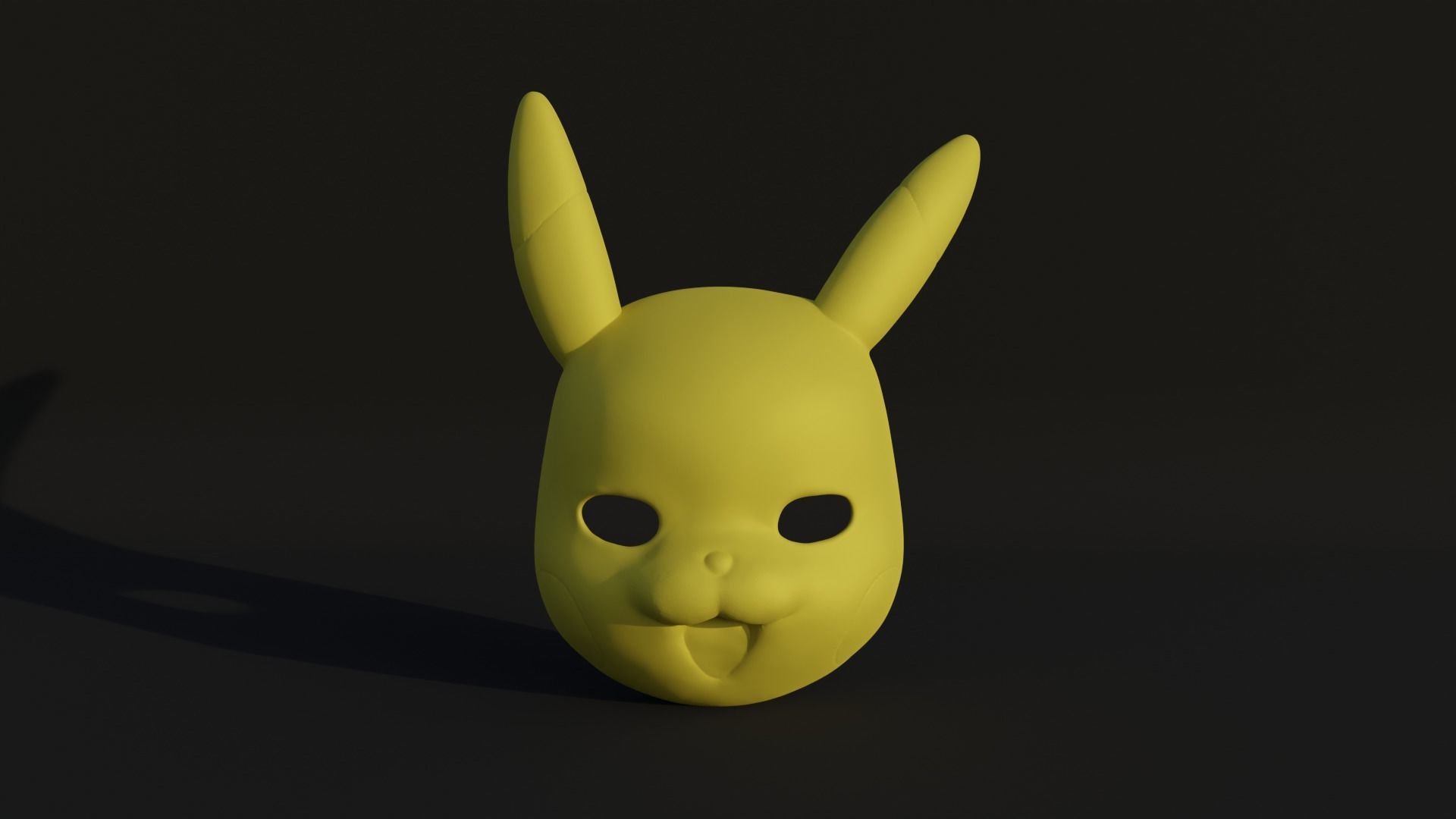 Pikachu Face Mask - Anime Cosplay 3D print model_13