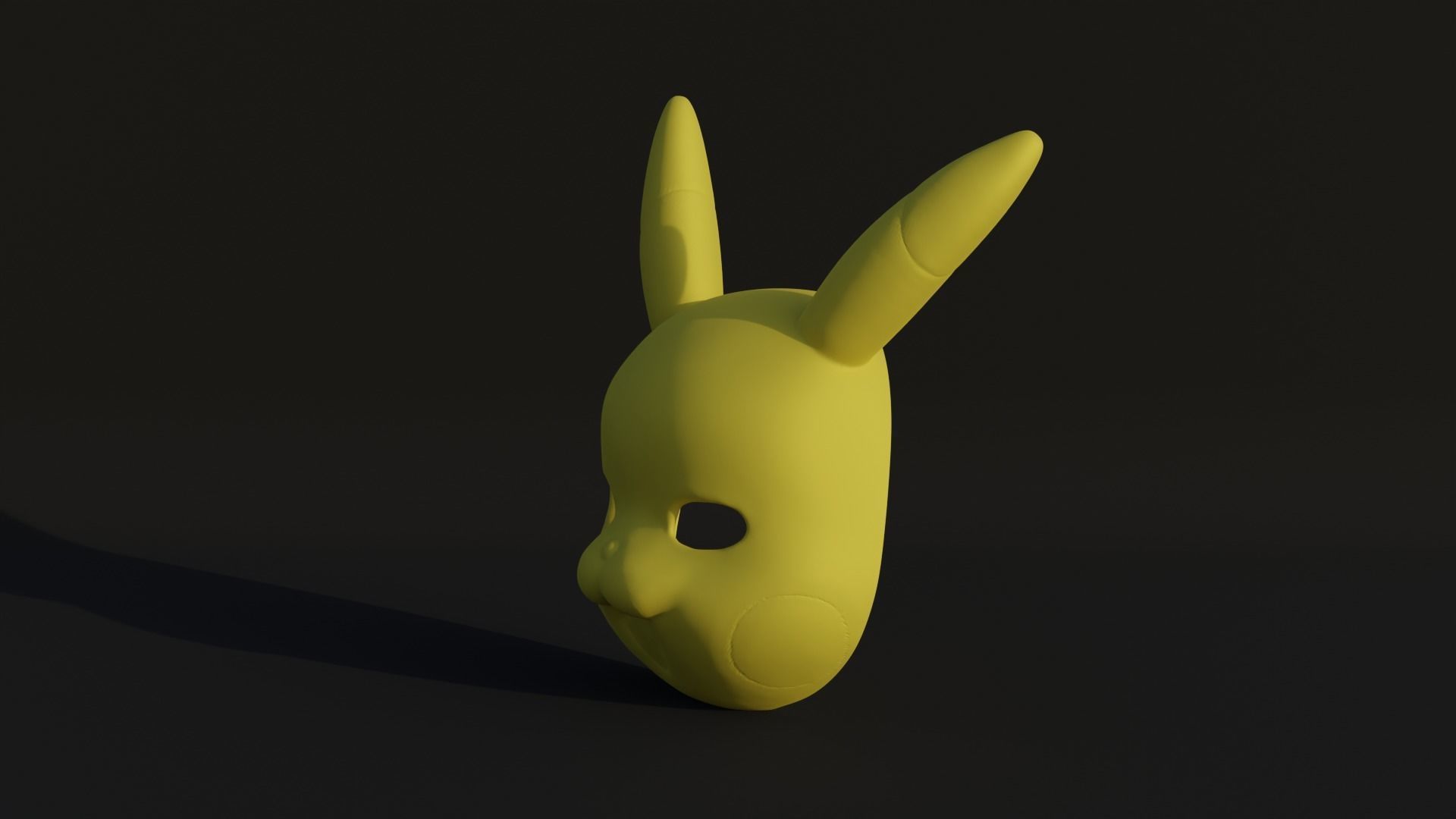 Pikachu Face Mask - Anime Cosplay 3D print model_18