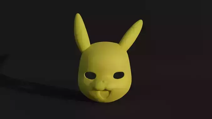 Pikachu Face Mask - Anime Cosplay 