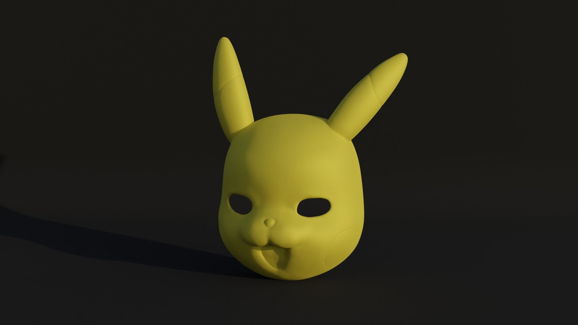 Pikachu Face Mask - Anime Cosplay 3D print model_12
