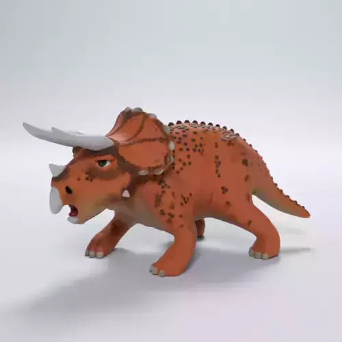 Triceratops angry cute dino - pre-supported