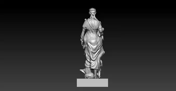 Holy Mary pendant 3D print model