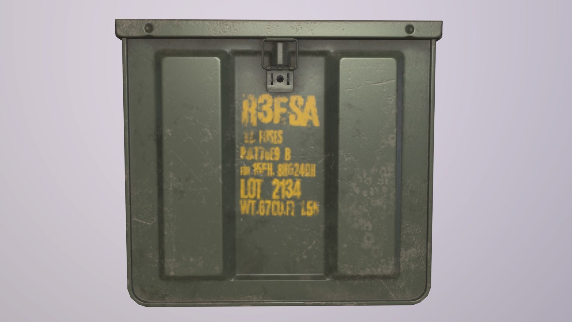 WWII Ammo Box 1 Low-poly 3D model_7