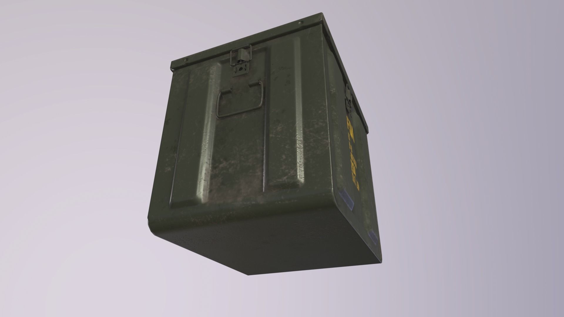 WWII Ammo Box 1 Low-poly 3D model_6