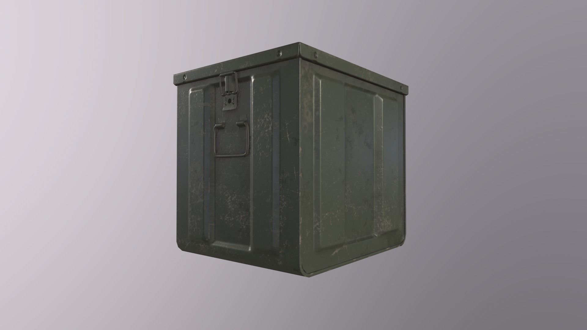 WWII Ammo Box 1 Low-poly 3D model_8