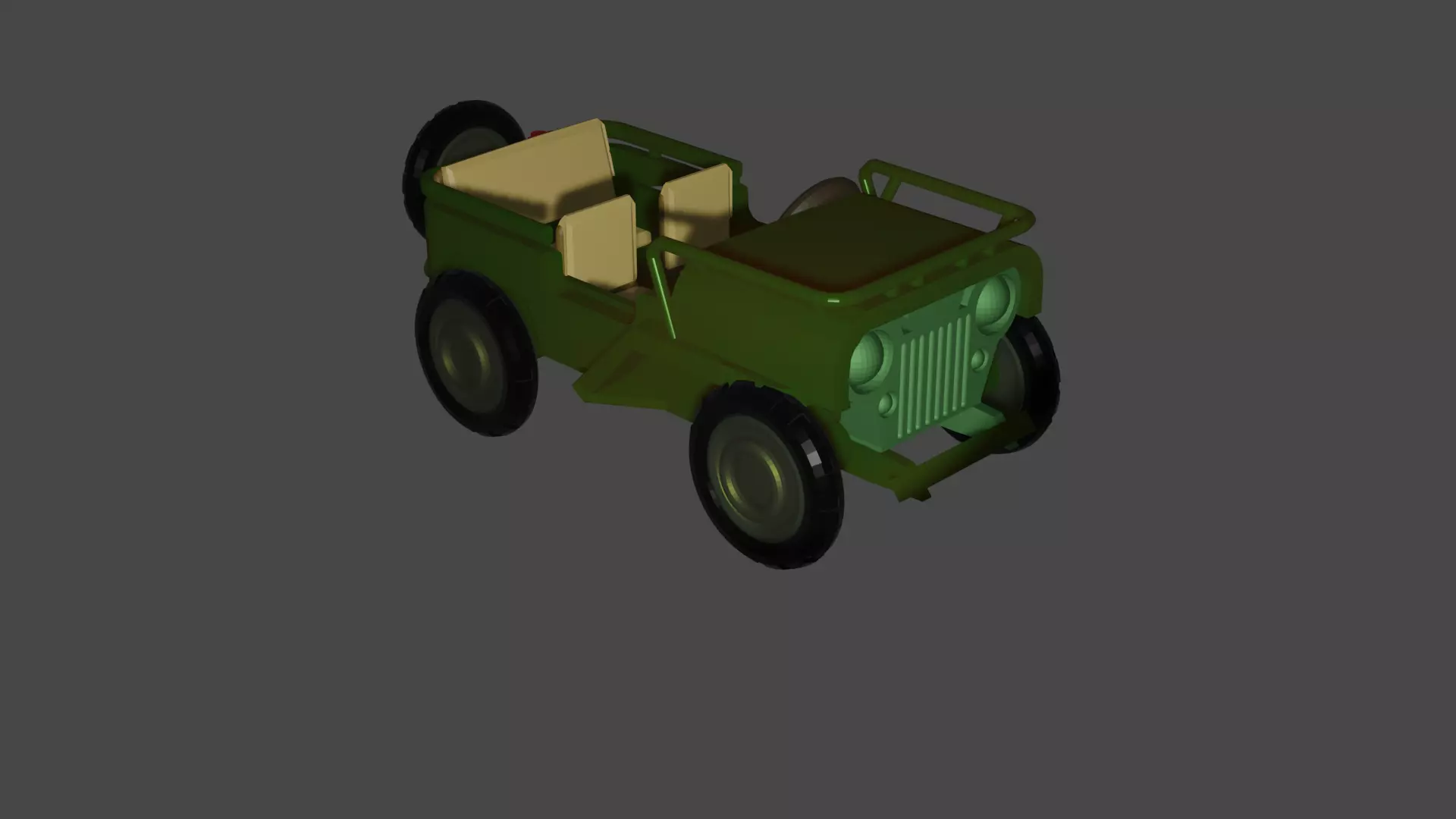 army truck jeep AL terrain vehicle 3D print model