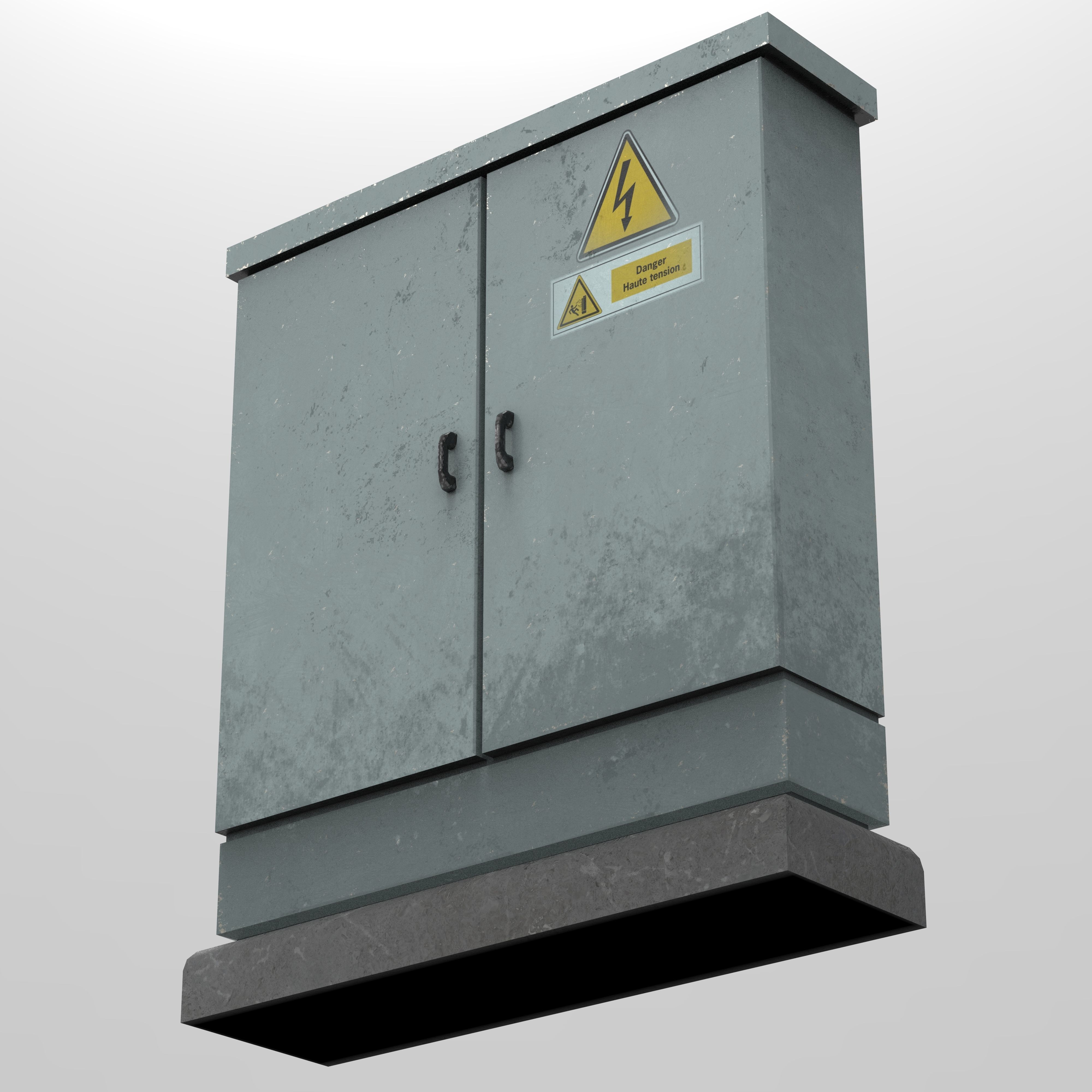 Electrical Cabinet Transformer Low-poly 3D model_5