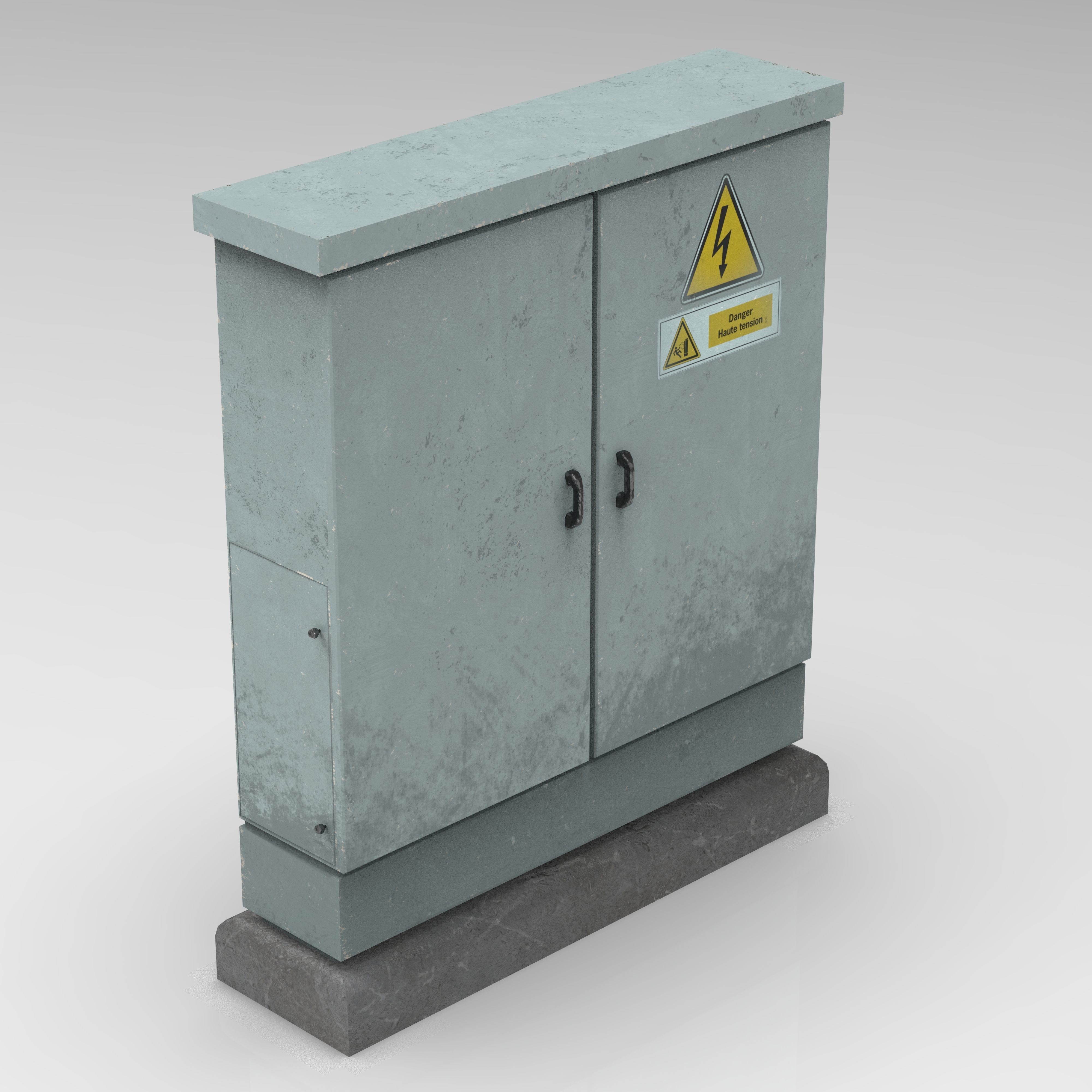 Electrical Cabinet Transformer Low-poly 3D model_1