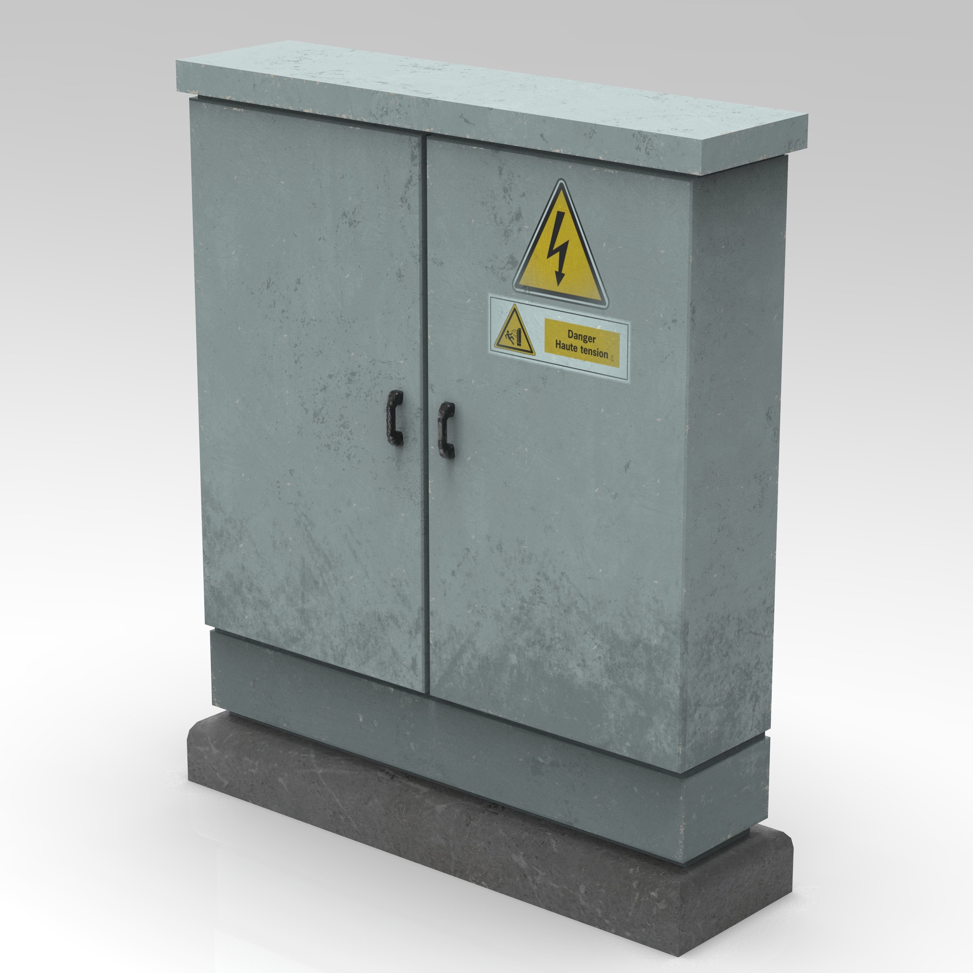 Electrical Cabinet Transformer Low-poly 3D model_3