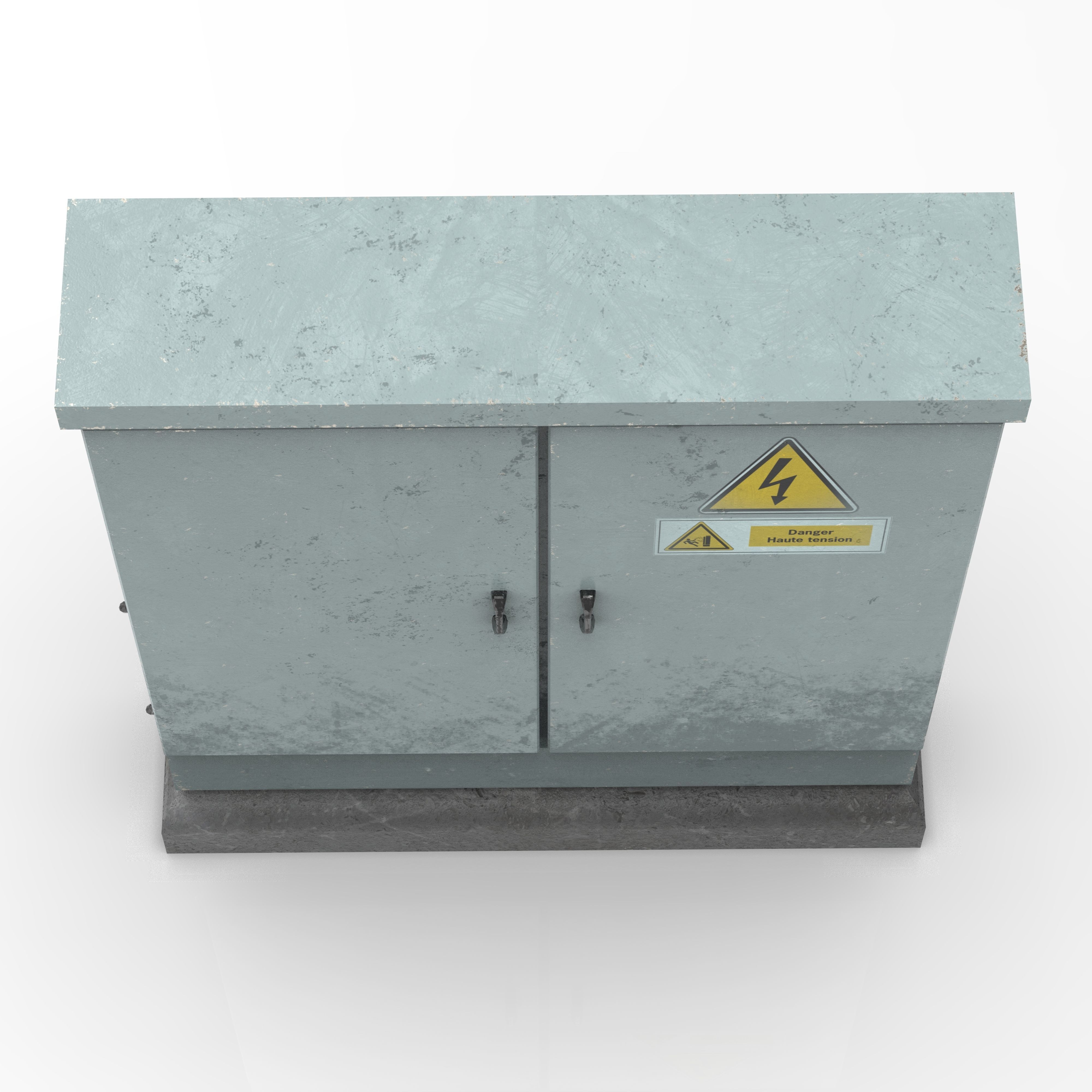 Electrical Cabinet Transformer Low-poly 3D model_9