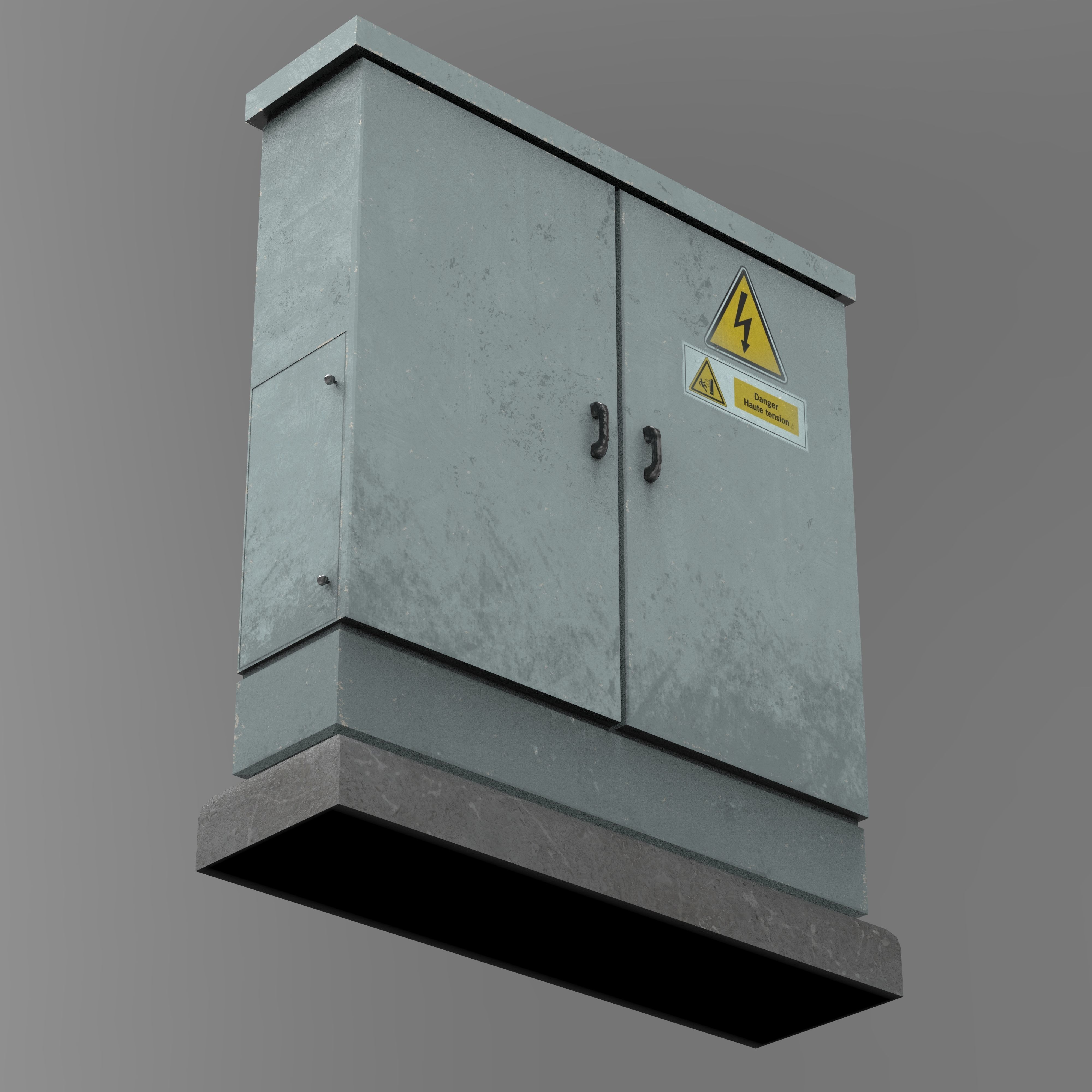 Electrical Cabinet Transformer Low-poly 3D model_7