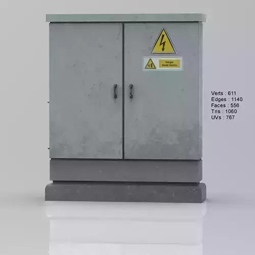 Electrical Cabinet Transformer Low-poly 3D model