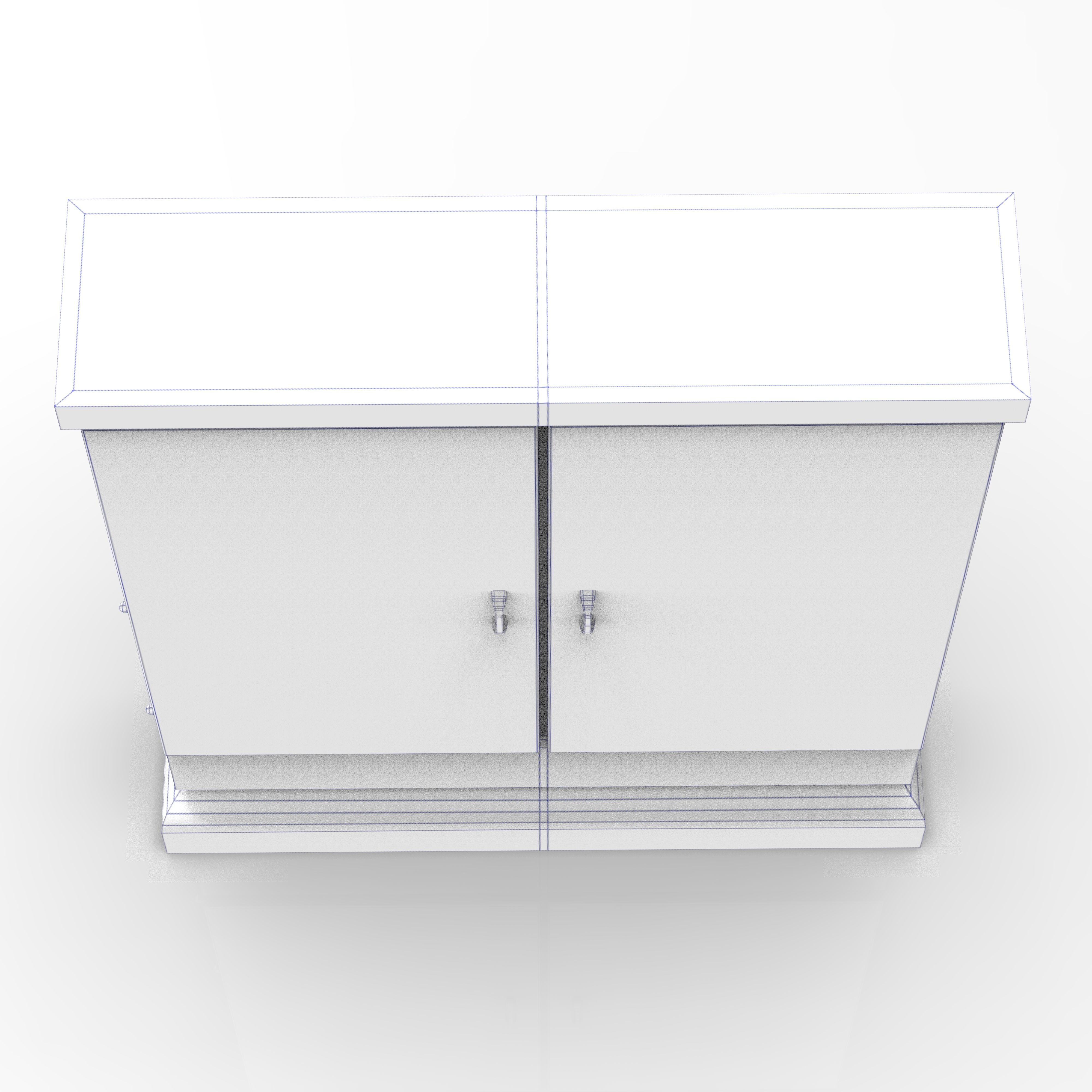 Electrical Cabinet Transformer Low-poly 3D model_10