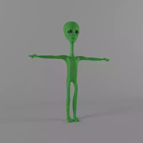 Rigged Alien 3D Model