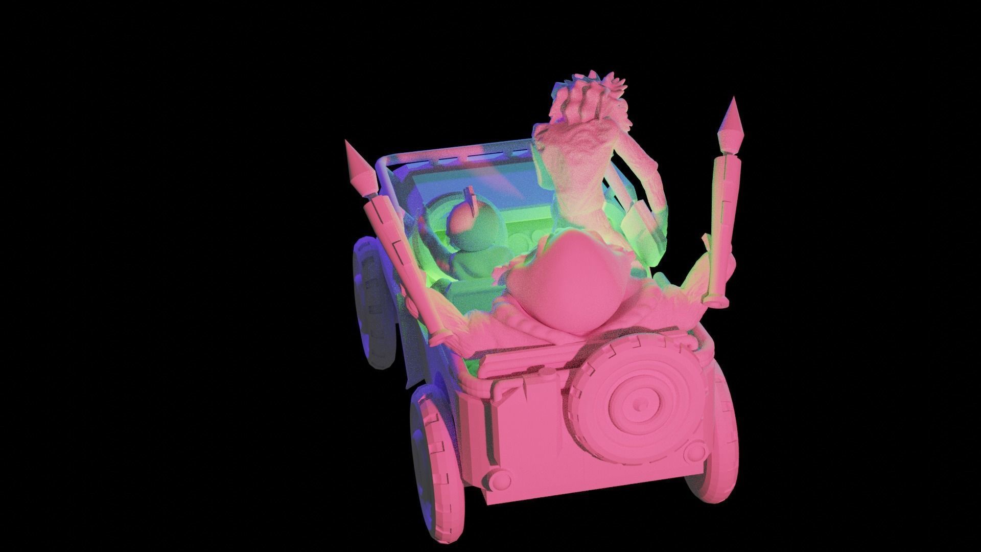 army vehicle monkey soldiers  3D print model_4