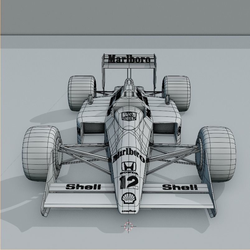 F1 Car Mclaren MP4 3D model_9