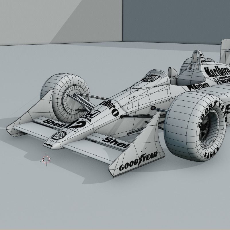 F1 Car Mclaren MP4 3D model_11