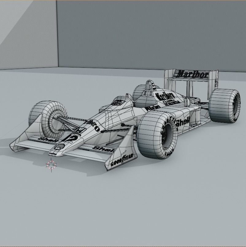 F1 Car Mclaren MP4 3D model_3
