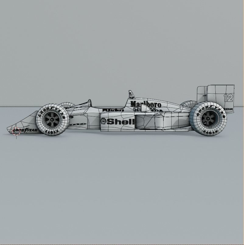 F1 Car Mclaren MP4 3D model_5