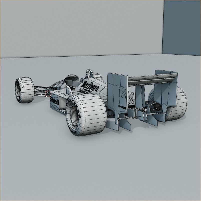 F1 Car Mclaren MP4 3D model_4