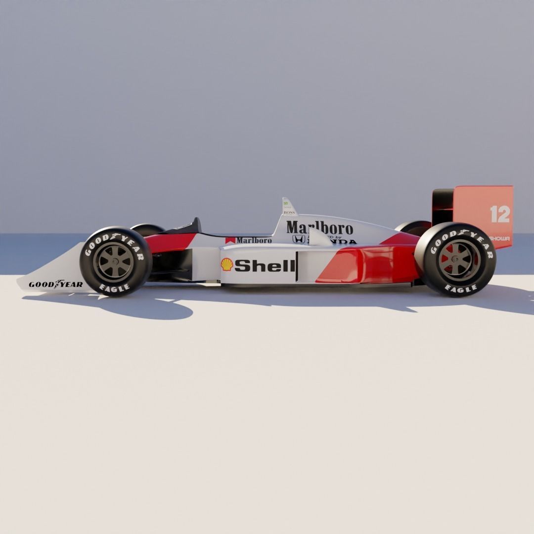 F1 Car Mclaren MP4 3D model_2