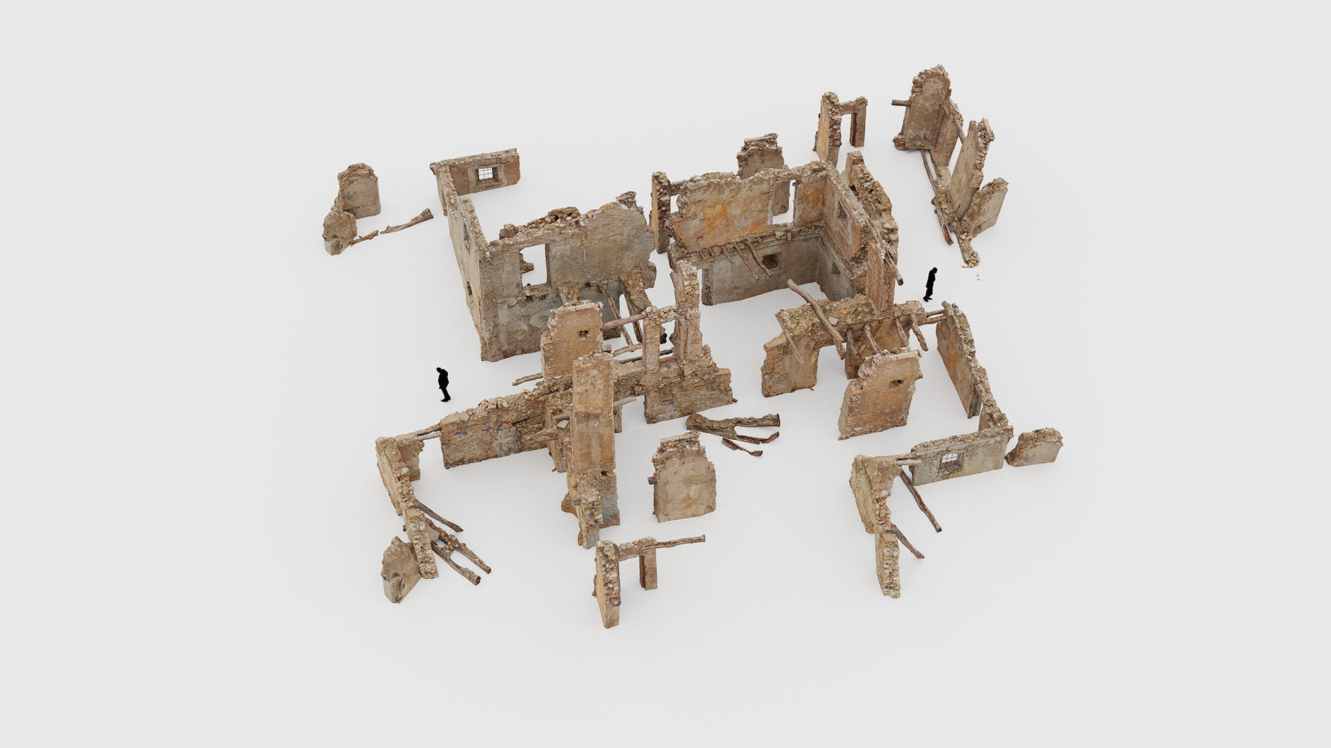 Old Bouilding Ruins Pack Low-poly 3D model_13