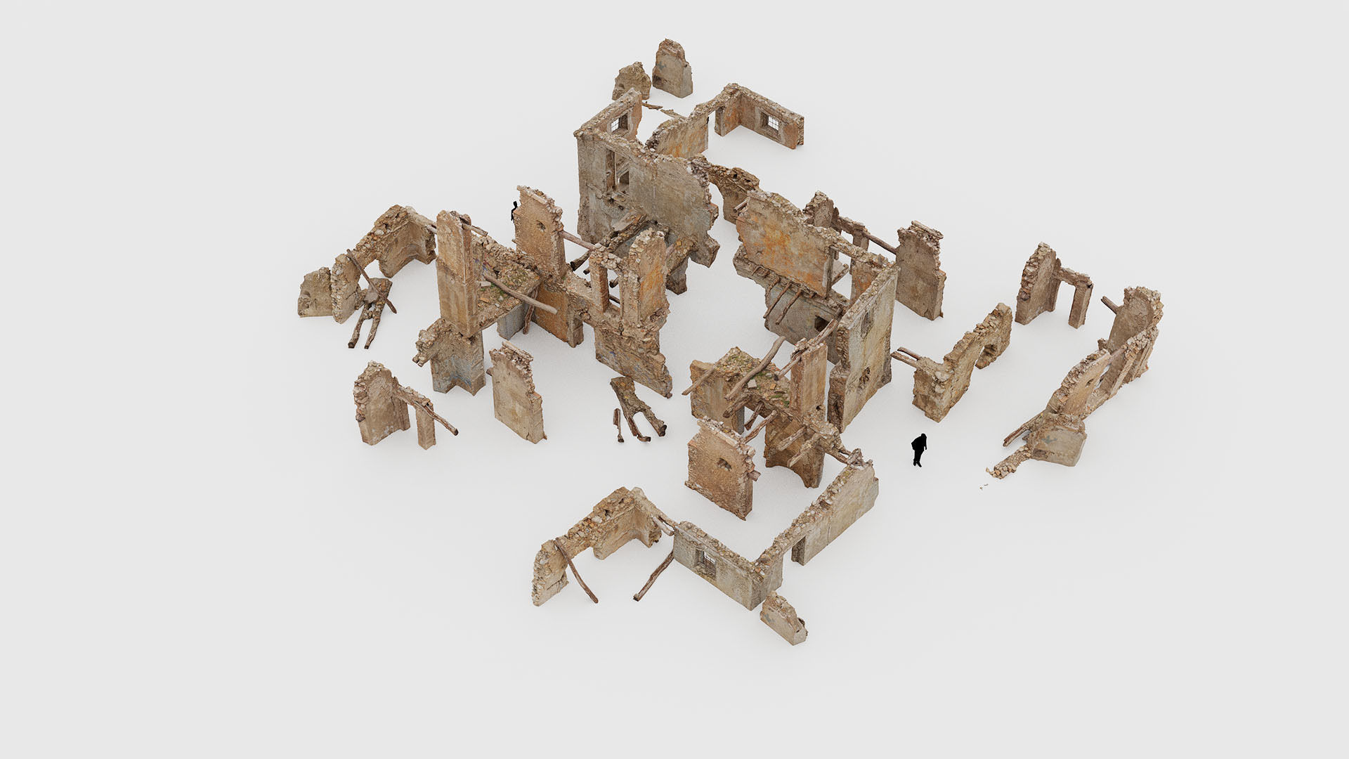 Old Bouilding Ruins Pack Low-poly 3D model_11