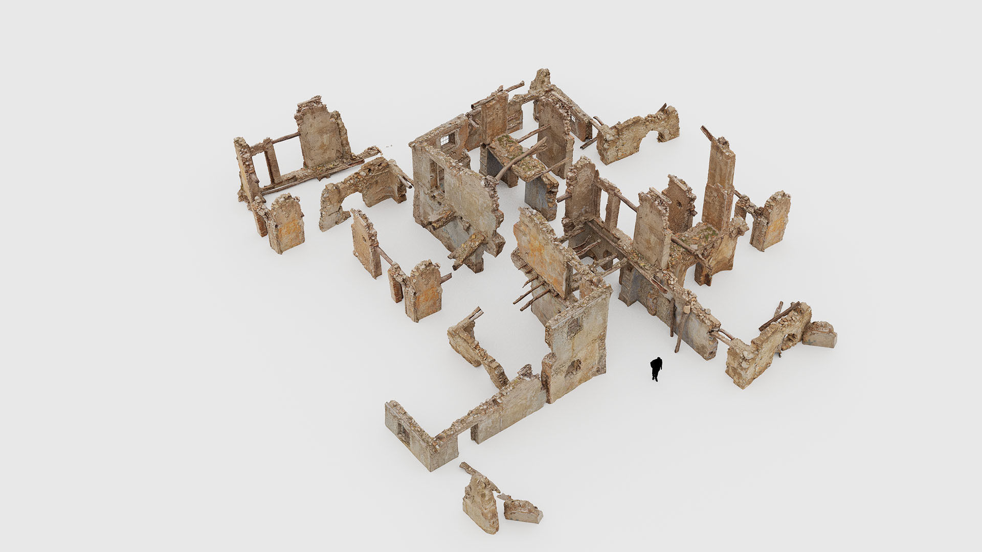 Old Bouilding Ruins Pack Low-poly 3D model_17