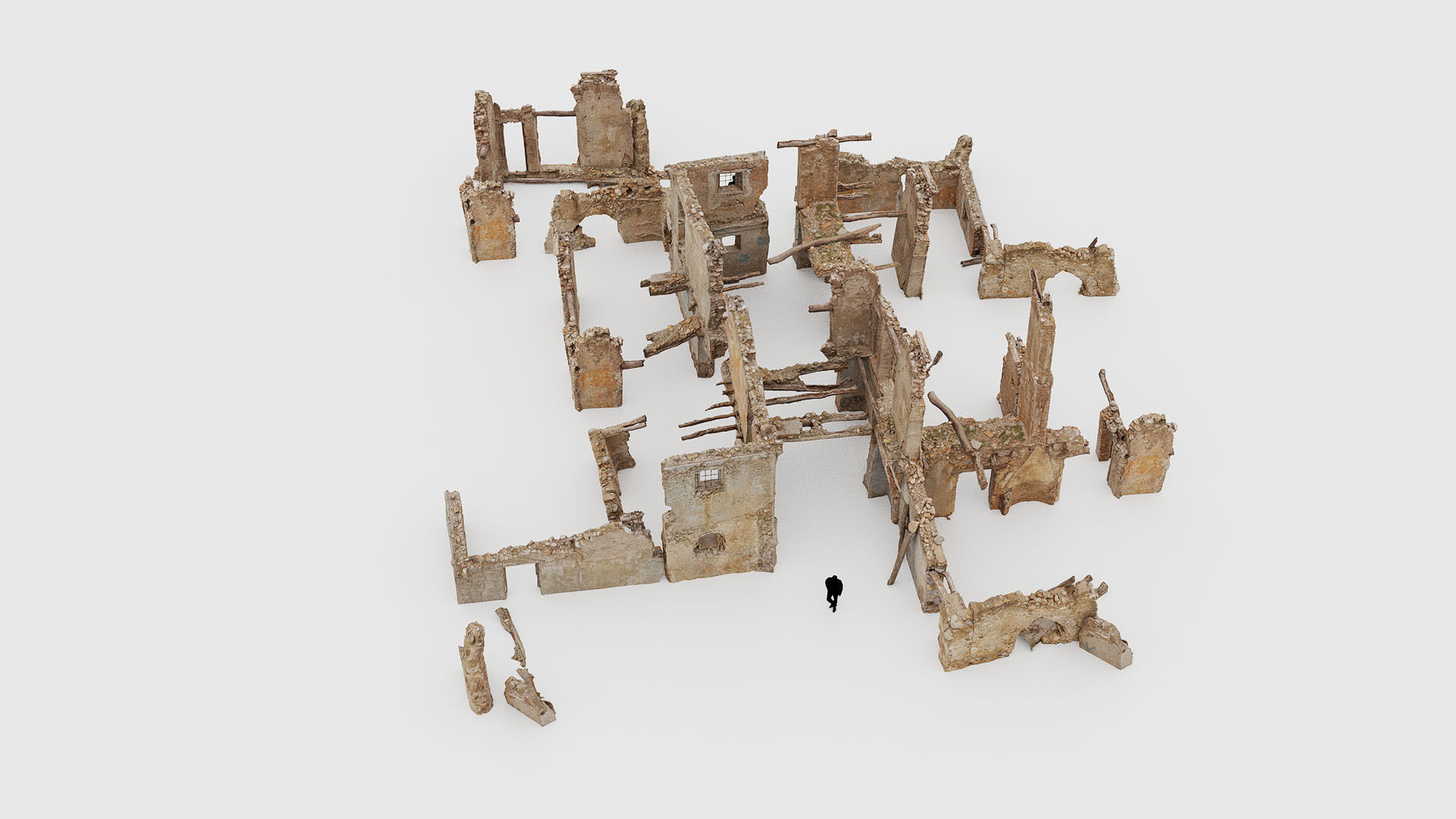 Old Bouilding Ruins Pack Low-poly 3D model_16