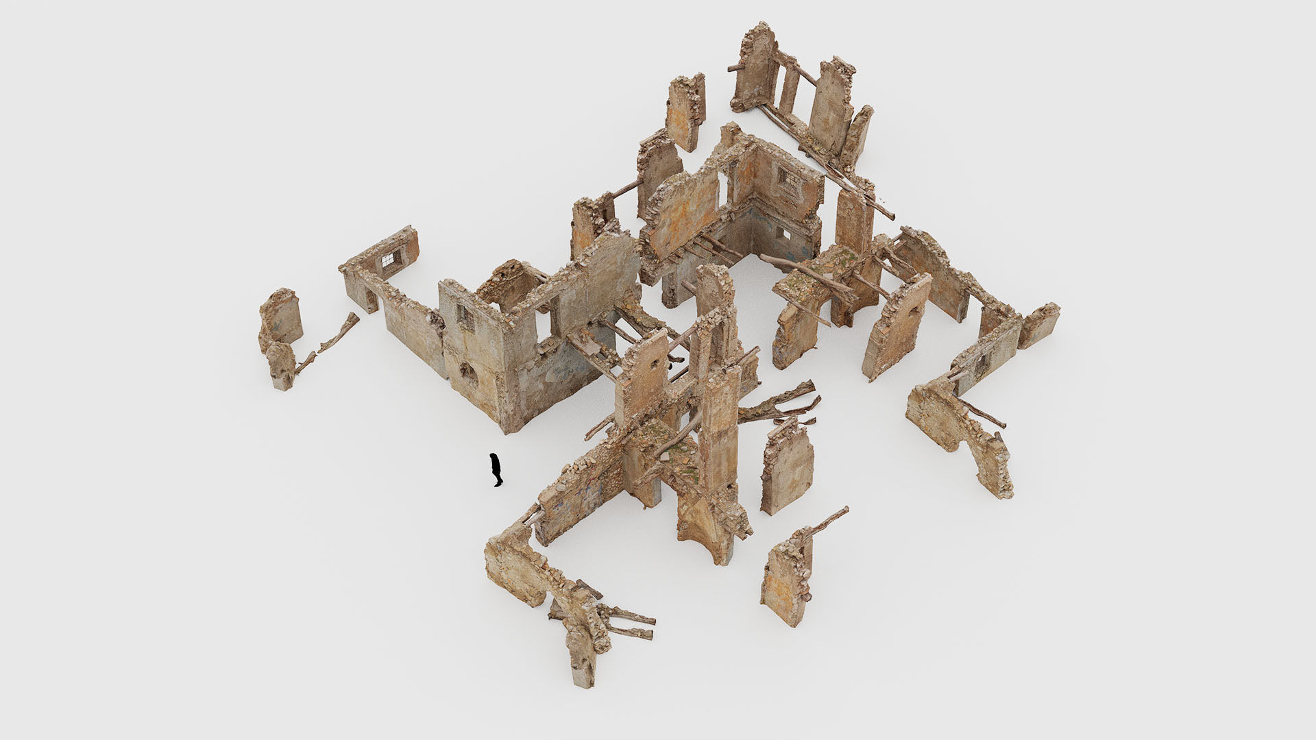 Old Bouilding Ruins Pack Low-poly 3D model_14